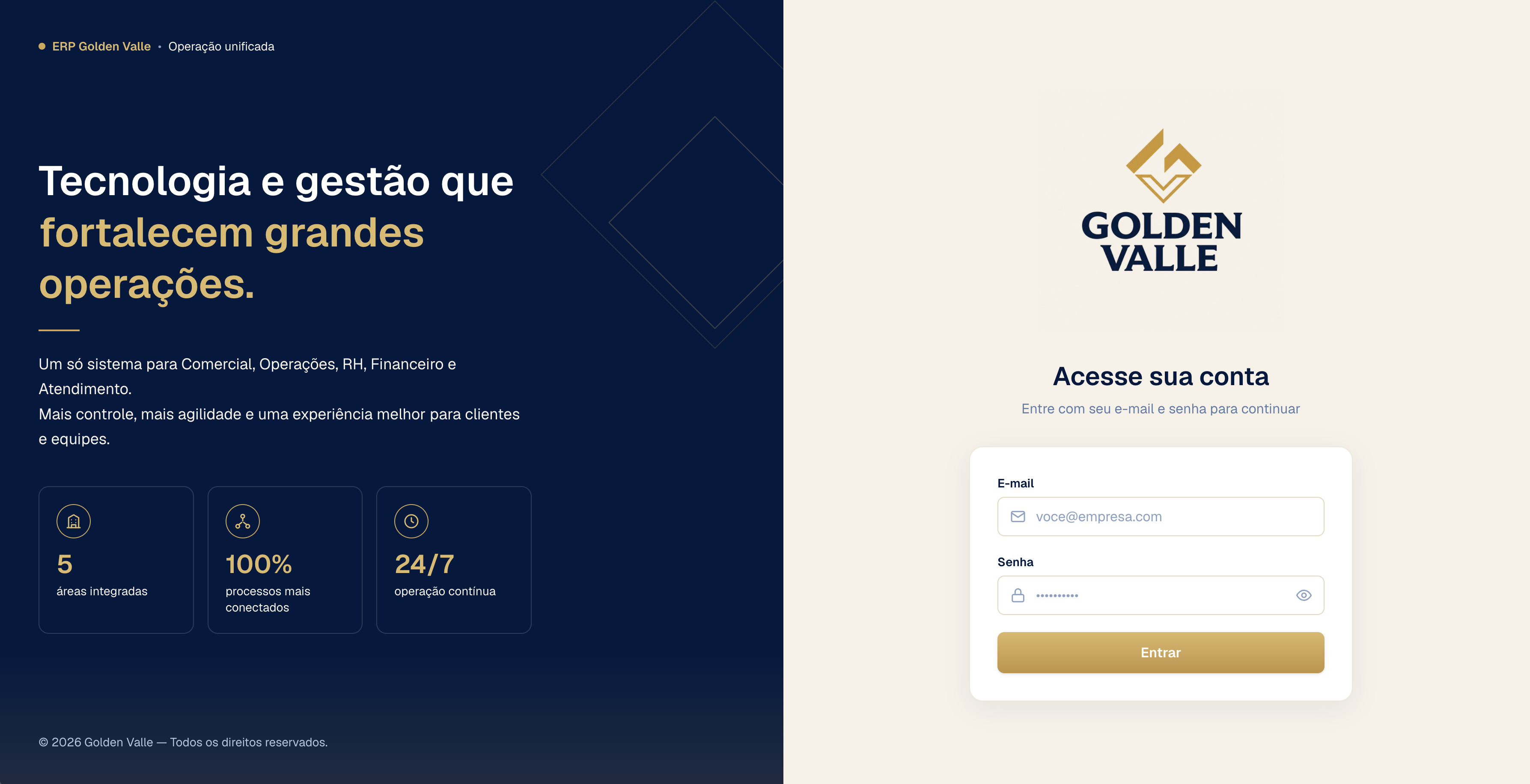 Login ERP Golden Valle